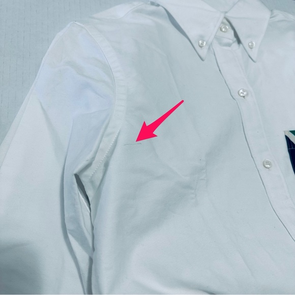 THOM BROWNE STRIPE POCKET POINT COLLAR BUTTON DOWN - Picture 7 of 15